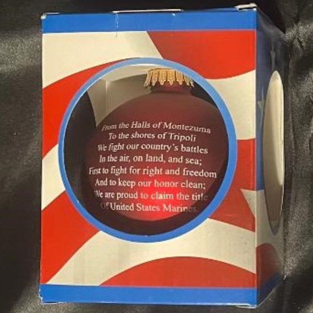 AMERICAN PRIDE US MARINE CORPS CHRISTMAS HOLIDAY BULB TYPE ORNAMENT DECORATION - Picture 8 of 14